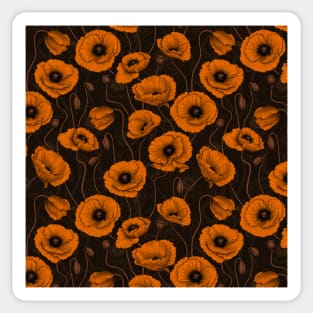 Orange Poppies Sticker